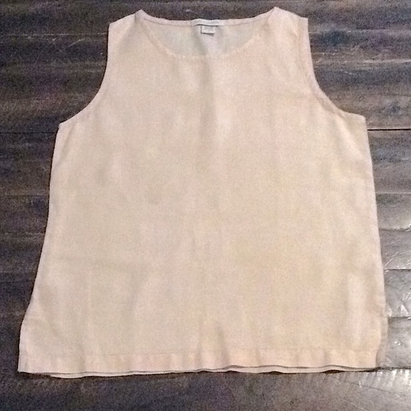 100% Linen Pale Pink tank top - Picture 2 of 6